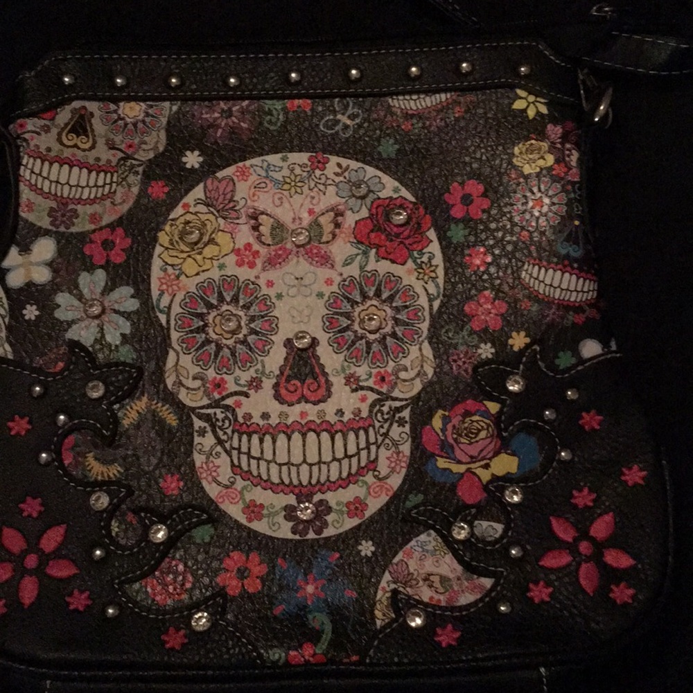 Candy skull crossbody